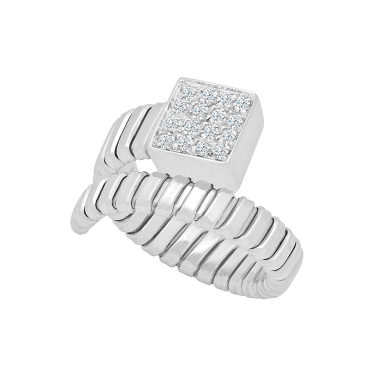 White gold ring with brilliants