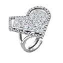 HAPPY HEART WHITE GOLD AND DIAMOND RING