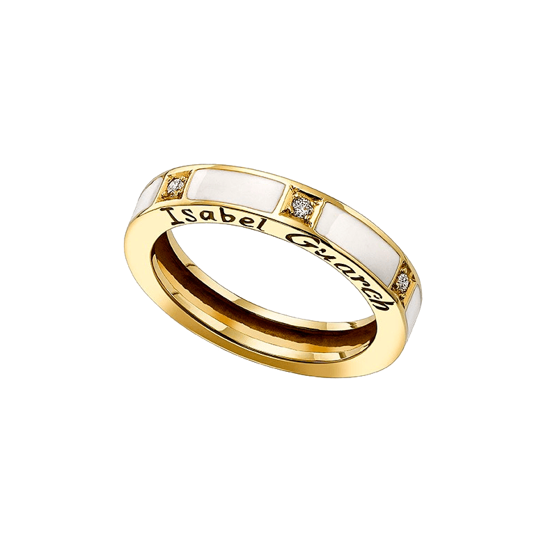 COLORS YELLOW GOLD AND DIAMONDS RING