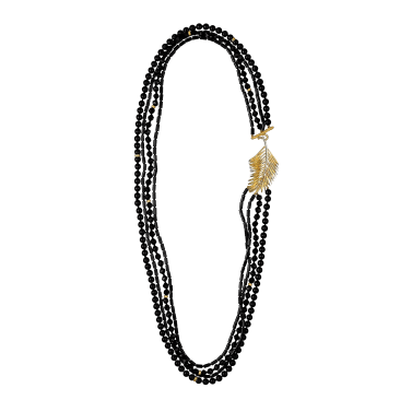 PALMA GOLD AND ONYX NECKLACE