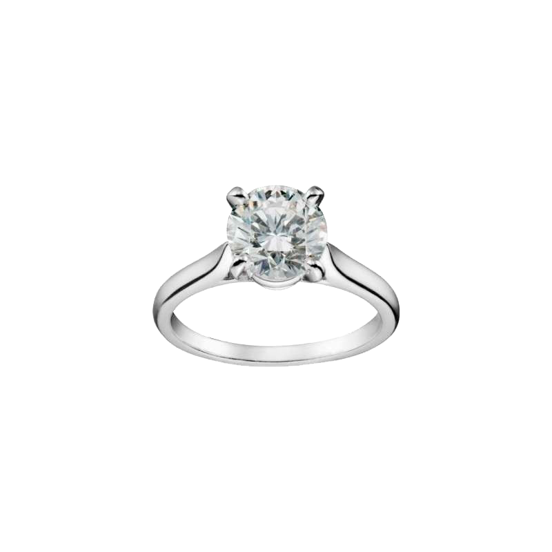 Ring of white gold and solitaire