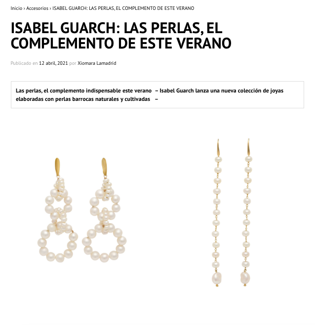 Las perlas de Isabel Guarch